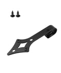 Heavy Duty Cabinet Sliding Barn Door Hardware Kit With J Shape Hanger Type 2 For TV Stands Cupboards Storage Cabinets Wardrobes In Carbon Steel With Frosted Track Finish For Waterproof Rustproof Corrosion Protection, showing hanger and screws.