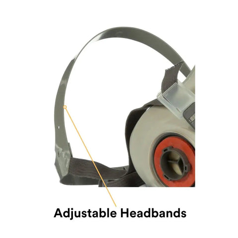 NIOSH Approved Half Facepiece Respirator 6300 With Four Point Harness, Reusable Comfort Fit For Painting, Sanding And Cleaning, Bayonet Connections, Dual Airline Supplied Air Compatible, Pro Grade Protection For Any Worksite, Easy To Use