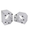 Heavy Duty Left Hand Ball Screw Kit With C7 Plus Bf20 End Supports And Precision Metal Nut Running Smooth As Butter For Cnc Routers With Zero Stick Slip Glitch Free Performance For Serious Hobbyists, showing two precision metal end supports.
