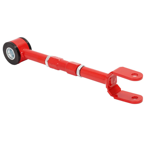 Adjustable Rear Traction Rod Kit For Nissan 350Z Z33 And Infiniti G35 Coupe Sedan Tighten Up Handling And Stability With Precision Steering Steel Radius Arms Powder Coated Red, red steel rear rod