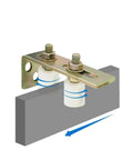 Slide Gate Guide Roller With L Post Bracket Adjustable Dual Nylon Rollers for Patio Doors and Sliding Gates
