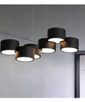 Sleek Modern Led Pendant Light For Kitchen And Dining Room With Dope Iron Frame And Killer Warm Glow Smooth Acrylic Shades Dimmable Switch For Chill Home Vibes, featuring black metal with sleek circular shades.