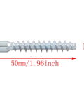 Heavy Duty Furniture Confirmat Screws For Wood DIY Projects, M7x50mm Hex Socket Countersunk Head, Galvanized Carbon Steel, side view