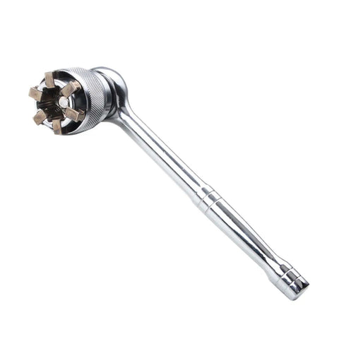 Adjustable Universal Socket Wrench Kit With Three Eighths Inch Hex Adapters for drilling and fastening, rust-resistant