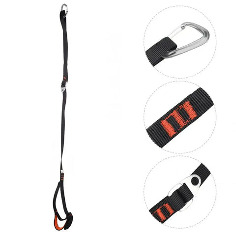 Adjustable Climbing Lanyard With Ascender And Foot Pedal Belt For Hanging Stands Trail Ready Rugged Outdoor Gear details