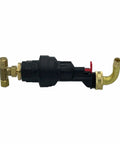 Automatic Toilet Leak Detector And Shutoff Valve Kit That Kicks Pesky Flush Leaks To The Curb And Saves Your Dough From Burst Hose Mayhem Using Hassle Free Installation featuring a brass and rubber valve.