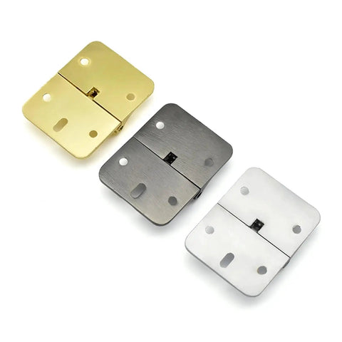 Three Adjustable 90 180 Degree Butt Hinge Zinc Alloy Limit Folding Industrial Machinery Door Hinges in matte gold, silver, and gray
