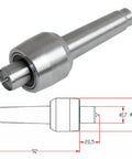 Genuine Solid Build Cnc Rotary Axis Tailstock Tool Light Center Mt2 Steel Lathe Accessory For Metal Woodworking Turning Carving With Sick Precision Alignment detailed view with dimensions and smooth finish.