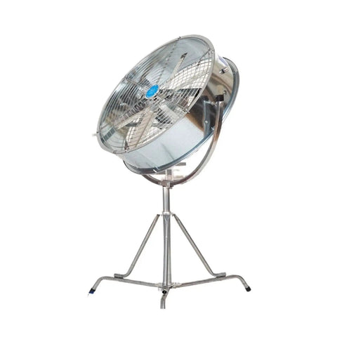 Battle Ready Industrial Floor Fan That Blows Hard With Massive Airflow And A Waterproof Motor Built For Wet Shops Workspaces And Outdoors, metal blades.