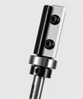 Heavy Duty Flush Trim Router Bit With Quarter Inch Shank And Five Eighths Inch Cut Diameter featuring dual reversible carbide inserts close-up.