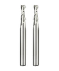 3mm 2 Flute HSS Straight Shank End Mill Cutter Center Cutting for Slot and Keyway Milling 60mm Overall Length 6mm Shank Pack of 2