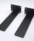 Floating Shelf Bracket Two Pack Heavy Duty Black Steel Hidden Support with smooth finish for easy installation.