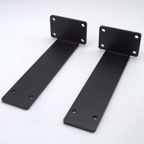 Floating Shelf Bracket Two Pack Heavy Duty Black Steel Hidden Support with smooth finish for easy installation.