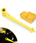 Pro Grade 1-1/16 Inch Boat Prop Wrench And Prop Stop Block Kit showing yellow rustproof wrench and block