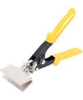 Sheet Metal Tongs With Straight Flat Smooth Jaw Duckbill Pliers For Ergonomic Anti Rust Bending And Versatile Use with yellow handles