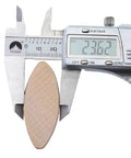 Digital caliper measuring Pro Grade Wood Biscuit Joiner Kit 100 Pcs Beech Wood Biscuits For Thin Materials Under 15mm And Long Joints