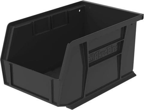 Space Saving Stackable Storage Bins for Garage Pantry and Craft Room Tough As Nails Heavy Duty Plastic Organizer Bins 9x6x5 Inches Black 12 Pack Great for Snacks Tools Toys and Everyday Organization single black bin