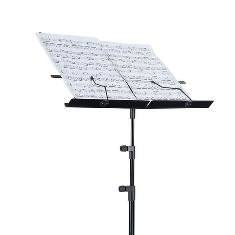 Portable Foldable Music Stand For Piano And Violin, Lightweight Metal Sheet Music Holder with adjustable stand and sheet music displayed