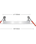 Side view of Ultra Slim 4 Inch LED Recessed Lighting Kit, 9W Each, showing dimensions and thickness, ideal for tight spaces.
