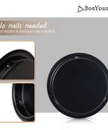 4 Pack Black Closet Door Finger Pulls 2 1/8 Inch Snap In No Nails Needed Easy Install For Pocket Doors Sliding Barn Door Bi-Pass And Cabinet Doors Stamped Steel Circular Pull With Inner Diameter 2.0 Inch Outer Diameter 2 7/16 Inch