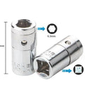 Hex Shank Socket Bit Adapter Set From One Quarter Inch Square Drive To One Quarter Inch Hex 2 Pack Chrome Vanadium Steel Screwdriver Bit Converter Holder Tool For Quick Bit Access With Power Tools And Hand Drivers