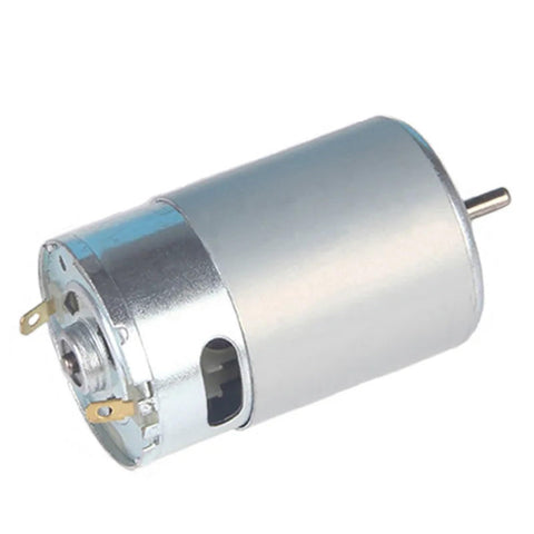 RS550 12V Mini Micro DC Gearmotor With All Metal Gears And Hella Low Speed Torque Perfect For RC Cars Robotic Projects DIY Wheels And Custom Build Mods, showing metal casing and output shaft.