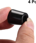 Holding a black durable rubber feet bumper 20mm diameter x 20mm height with metal washer insert, 4 pieces floor protectors