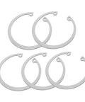 Stainless Steel C Clip Retaining Ring Set Five Pieces Durable Grooved Shafts With Elastic Design For Easy Install And Strong Hold On Pins