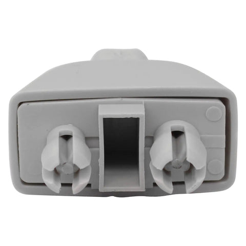 Close-up of gray interior sun visor clip bracket pack for Audi A6 A7 A8 S6 S7 S8 and VW Passat Polo 2006 to 2019 two pack replacement mounts.