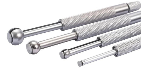 Dasqua 4-piece ball gauge set with knurled stainless steel handles, sizes .125–.500 inches