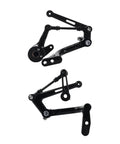 Mid Control Footpeg Kit For Harley Touring 2009-2025 Upgrade Ergonomic Forward Controls With Optimized Angles And Extended Lengths To Cut Riding Fatigue Fits Road King Street Glide Road Glide Ultra Limited Touring Models black brackets with hardware