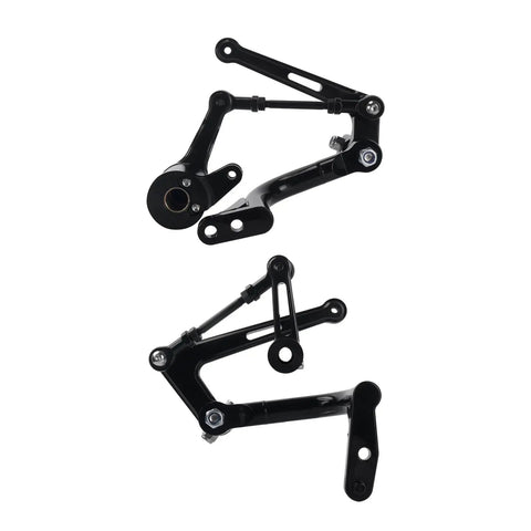 Mid Control Footpeg Kit For Harley Touring 2009-2025 Upgrade Ergonomic Forward Controls With Optimized Angles And Extended Lengths To Cut Riding Fatigue Fits Road King Street Glide Road Glide Ultra Limited Touring Models black brackets with hardware