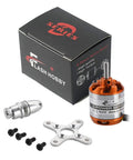 D2836 Brushless Outrunner RC Motor 880KV with accessories and packaging for helicopters and drones