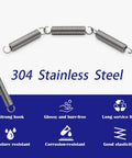 SP9600 stainless steel extension springs (five) with hooks, 1/4 in x 1-1/2 in