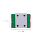 Miniature Alloy Steel Linear Guide Rail Block With Slick Lightweight Precision Slider for CNC Machines, dimensions shown