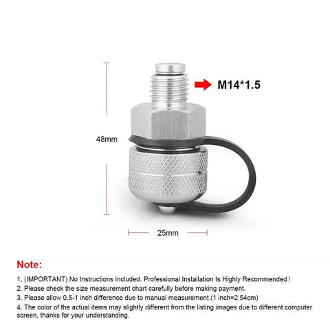 Quick Twist Oil Drain Valve M14-1.50 Kit With Stainless Steel Hose Attachment For Super Easy At Home Oil Change Setup No Tools Needed, M14*1.5, 48mm