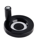 Black hand wheel from SFU1204 Ball Screw Kit With Nut Hand Wheel Easy Install End Supports BK10 BF10 Coupler And Screw Nut Housing