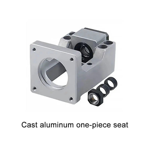 SFU2005 Ball Screw Nut One Set Precise Spindle Kit With Motor For CNC Engravers showing cast aluminum seat and components.