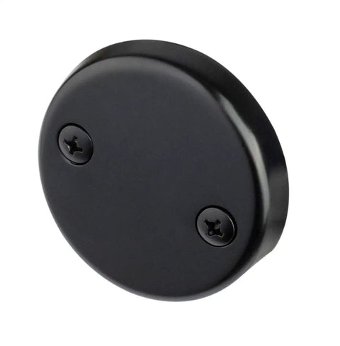 Tip Toe Bathtub Drain Stopper Kit With Two Hole Overflow Faceplate Replacement Bath Drain Trim Set Universal Fine And Coarse Thread Matt Black Easy To Use Tap To Open Close Design faceplate component