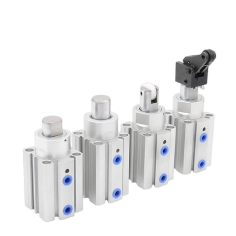 Heavy Duty Roller Type Pneumatic Blocking Cylinder for Industrial Air Cylinder Actuator Setup, four aluminum air cylinders for automation.
