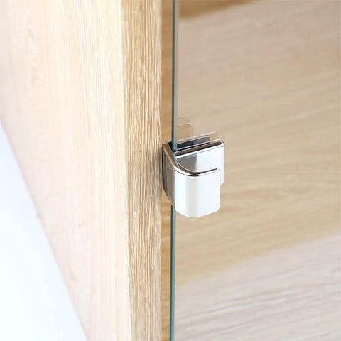Heavy Duty Zinc Alloy Glass Clamp Hinge With Built-In Soft Close Damping, Fits 36mm Glass Thickness, 3-Way Adjustable For Smooth, Quiet Cabinet Door Operation And Safe Close on glass cabinet door