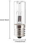 Two Pack 3W Replacement Bulbs For Germ Guardian Humidifiers GG1000 GG1100 GG1100W GG1100B GG1000CA PureGuardian H5450BCA E17 Base UVC