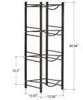 Sturdy Four Tier Water Bottle Display Rack With Steel Jug Holder For Home Office Garage Space Saving Gallon Organizer Easy Assembly
