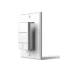 Side view of 800 Series Z Wave Scene Controller With Four Buttons, Z Wave Plus Wall Switch Remote on white background