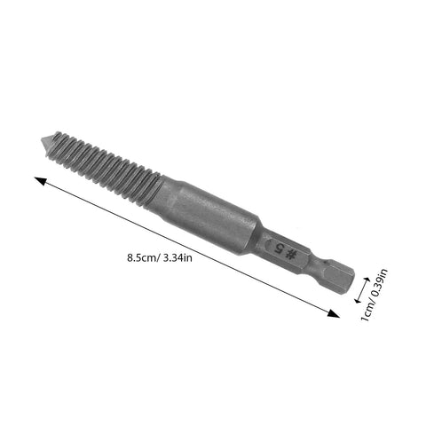 Heavy Duty Screw Extractor Kit For Stripped Bolts And Broken Screws Steel #1 To #5 Set DIY Home Repair Tools Perfect For Tough Jobs #5 extractor, 8.5cm