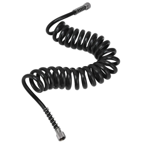 Top Tier Polyurethane Coil Air Hose Featuring G 1 8 Female Thread Connection Designed For Airbrush And Paint Projects High Flexibility Ensures Smooth Movement Without Kinking 2 Meter Length Great For Fans Looking To Upgrade Their Setup Now For Workshop, black 2m coiled polyurethane air hose with G1/8 female thread