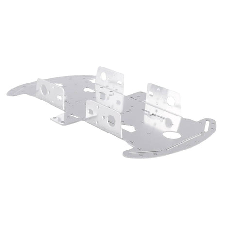 Four Wheel Mecanum Robot Car Kit With Single Layer Aluminum Alloy Chassis, DIY Assembly, parts layout view