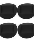 Round Rubber Chair Foot Pads 4 Pack, Non Slip Furniture Feet, black rubber pads in square configuration