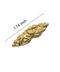 Gold Menuki Tsuka Fitting Decorative Replacement Accessory For Samurai Katana Wakizashi And Tanto Handles 1.74 inch