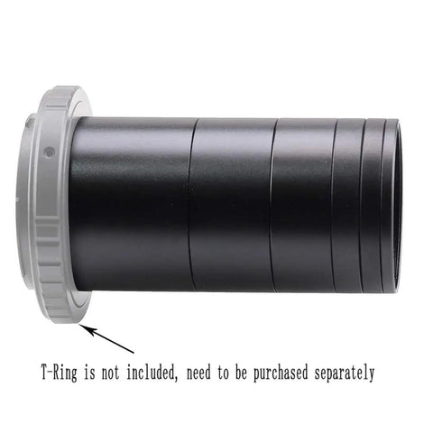 Side view of T2 Extension Tube Kit For Cameras And Eyepieces With 3mm 5mm 7mm 15mm 20mm 30mm Spacers M42x0.75 On Both Sides